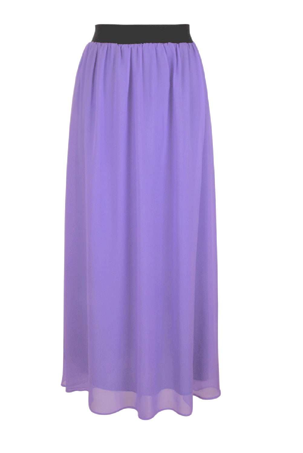 Faship Women Long Retro Pleated Maxi Skirt - Lavender,3X 