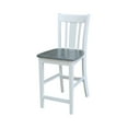 thumbnail image 4 of 36" Round Wood Counter Height Table With 2 Stools in White/Heather Gray, 4 of 5