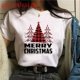 thumbnail image 3 of Camiseta de Feliz Navidad de Papá Noel para mujer, camiseta de reno navidad, camiseta de manga corta Harajuku para chica, ropa femenina de los años 90, 3 of 5