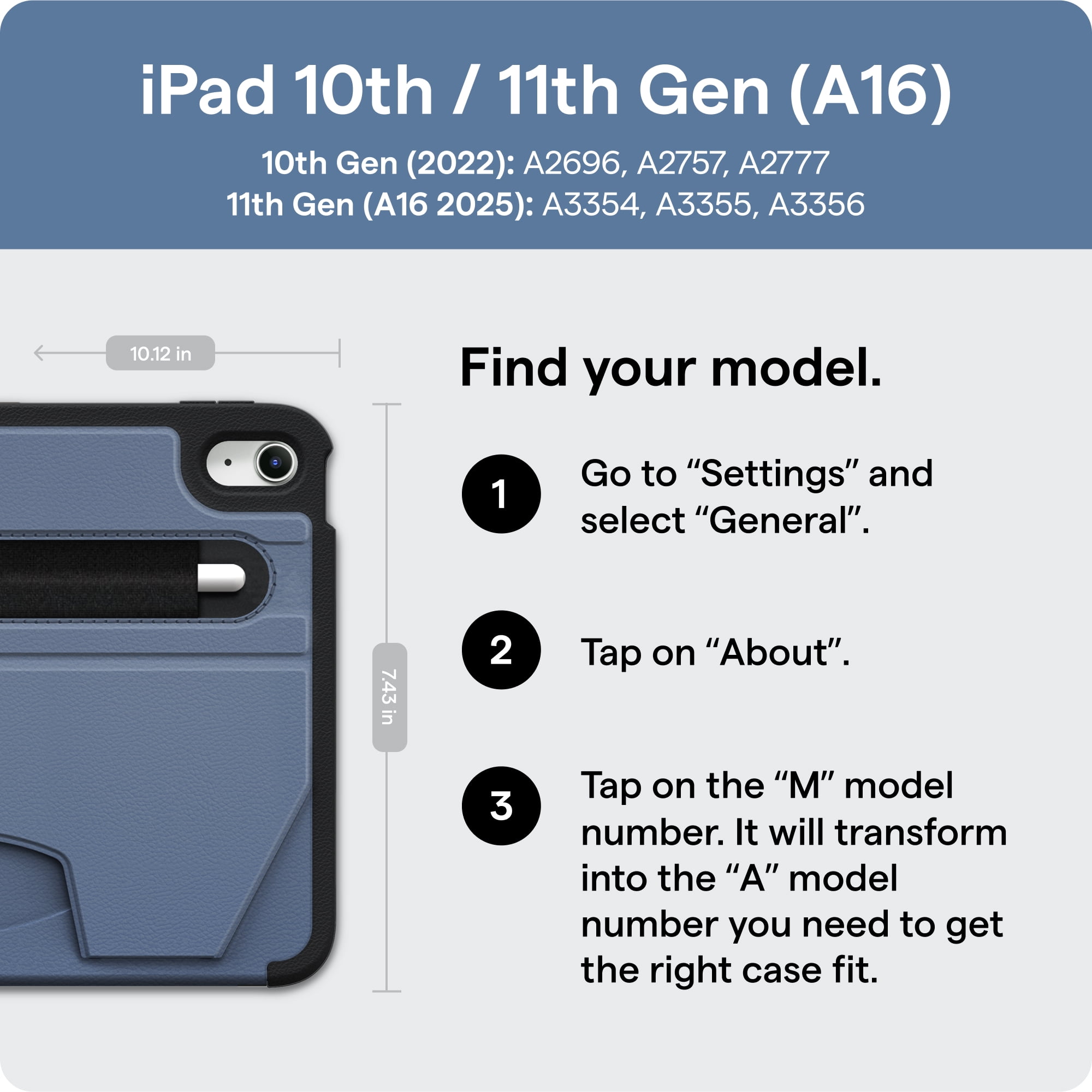 ZUGU CASE for iPad A16 11th Gen (2025) & 10th Gen (2022) Slim Protective Case - Magnetic Stand & Sleep/Wake Cover (Model #s A2696, A2757, A2777) - Scarlet Red