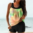 thumbnail image 6 of cocolona Tankini Swimsuits for Women, Two-Piece Modest Bathing Suits Gradient Color Blouson Swim Tank Tops with Shorts, 6 of 6