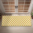 thumbnail image 2 of Yellow and White Checkerboard Pattern Door Rugs,Washable Non Slip Door Mats Indoor,Decorative Door Mats,Entry Mat Indoor for Entrance,Bedroom,Kitchen,Bathroom,16"x47", 2 of 6