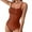 01-Brown, variant on One Piece Swimsuit Women High Cut Ruched Bathing Suits Tummy Control Swim Suit 2025 Slim Swimwear Purple L