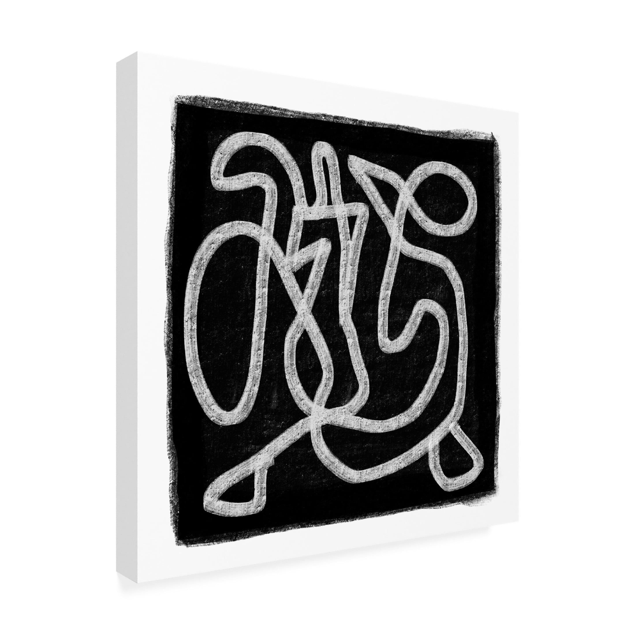 Trademark Fine Art Sharyn Bursic Black Scribble 3 Canvas Wall Art