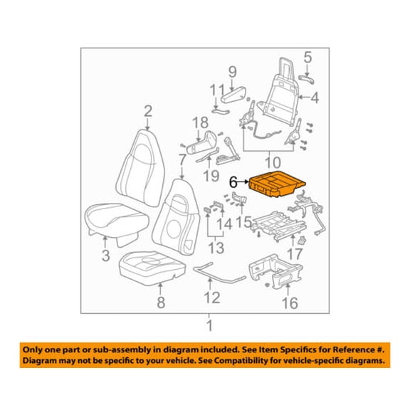 GM OEM Front Seat-Seat Cushion Frame 19126805