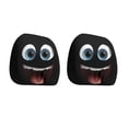 thumbnail image 2 of KOYPTL 2 Pcs Car Headrest Covers Funny Cartoon Elastic Breathable Head Rest Covers Universal Fit Head Rest Protectors for Vehicles Washable Mesh Fabric Car Interior Decorations for Cars Road Trips, 2 of 7