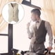 thumbnail image 4 of Chaleco de hombre con botones de Color sólido para adultos, chaleco informal para fiesta, vacaciones, ropa, traje, abrigo, chaqueta de Cosplay Chaquetas de traje, americanas y abrigos Blanco L Qarigey AP013947-03, 4 of 6