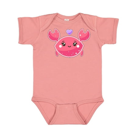 

Inktastic Cute Red Crab with Purple Heart Gift Baby Boy or Baby Girl Bodysuit