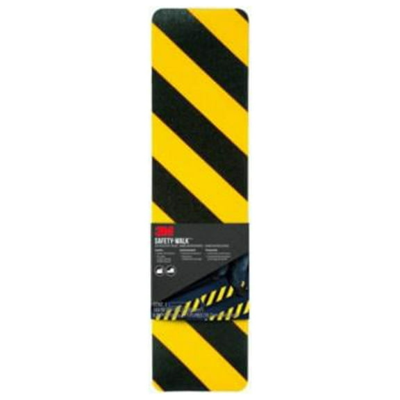 3M 250927 6 x 24 in. Slip Resistant Caution Tread, Black & Yellow