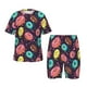 thumbnail image 1 of Fotbe Donuts1 Pijama Estampada de 2 Piezas para Niños – Ropa de Dormir de Manga Corta Cómoda para Niños y Niñas, Camiseta y Shorts de Algodón-Large, 1 of 6