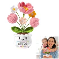 Mothers Day Birthday Gifts for Mom from Daughter Son,Handmade Emotional Support Tulip Plush Crochet Gifts for Mother Mama Bonus New Mommy Mother-in-Law Mothers Day,Christmas,Thank You
