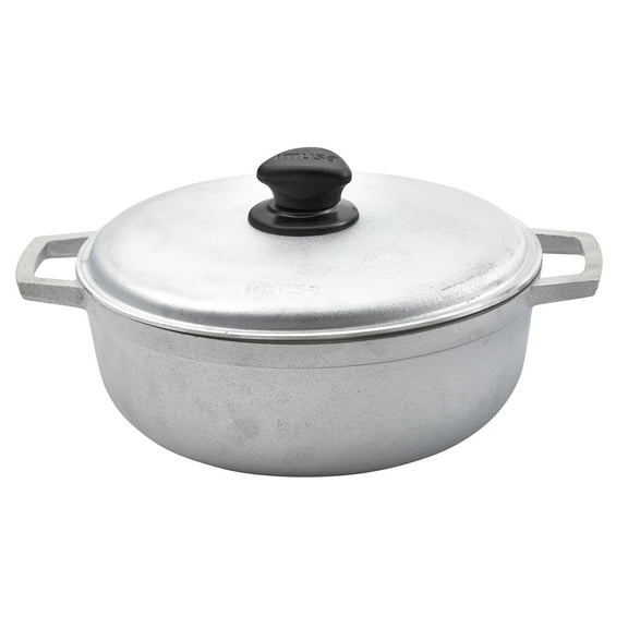 Imusa Traditional Colombian Cast Aluminum Caldero or Dutch Oven with Lid