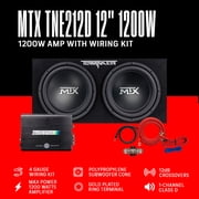 MTX Dual 12-Inch Loaded Subwoofer Enclosure Package with Amplifier and 4-Gauge Wiring kit