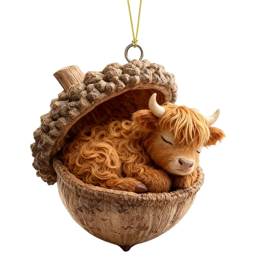 Virelaxpo Forest Cute Acorn Ornaments Set Woodland Creature Christmas Decor with Squirrel Owl Rabbit Hedgehog for Tree Garland