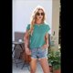 thumbnail image 4 of Top Holgado de Cuello Redondo para Mujer, Color Verde Frijol, Talla M, 4 of 9