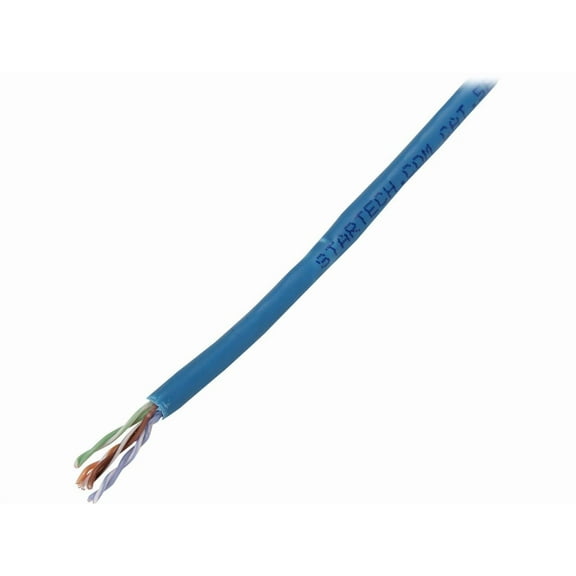 StarTech 1000' Bare Wire CMP Plenum Cat5e Solid UTP Bulk Cable Blue WIR5ECMPBL