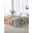 thumbnail image 5 of Elegant Spring Floral Twim Size Flat Sheet, Wrinkleproof & Fadeproof Cooling Flat Bed Sheet Only, Farmhouse Summer Botanical Plaid Breathable Soft Bedding Top Sheets 66 x 96 Inches, 5 of 8
