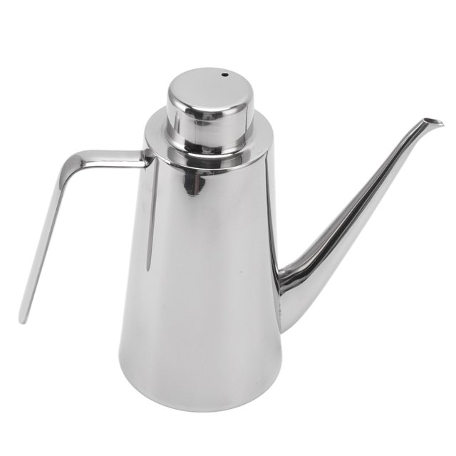 Olive Oil Dispenser Bottle, 850ML Stainless Steel Oil Dispenser Pot Leakproof Soy Sauce Vinegar Cruet Storage Container With Lid And Long Pouring For Home Kitchen