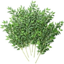 12pcs 28'' Artificial Italian Ruscus Greenery Stems, Faux Hanging Greenery Spray & Best Fake Plants Filler for Wedding Bouquet, Centerpieces, Home Decorations