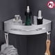 thumbnail image 4 of Estante de esquina para cuarto de baño, ducha, almacenamiento, soporte de pared, estante de aluminio con orificios de drenaje, cuadrado, brillante sidaley HA7523-02B, 4 of 6