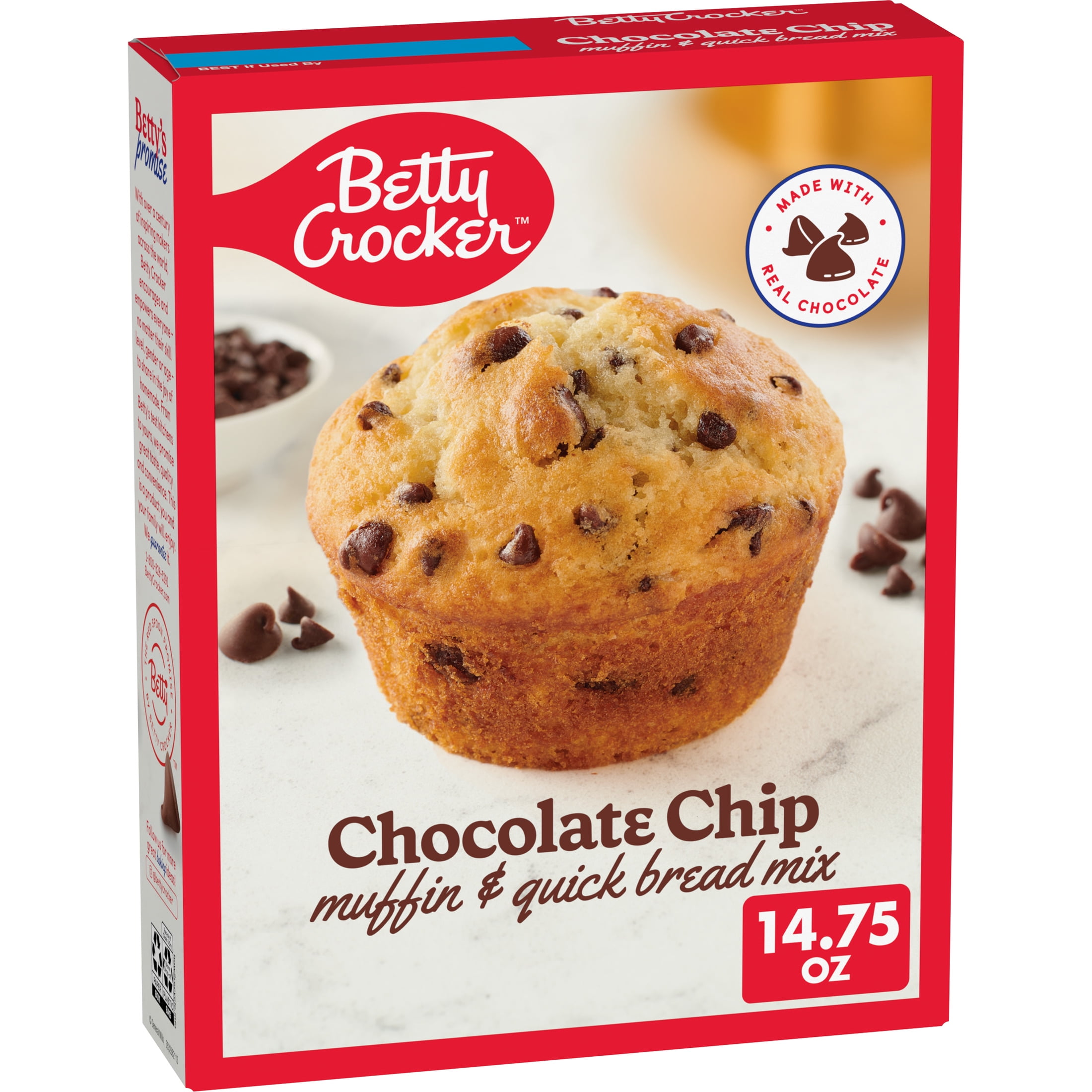 (2 pack) Betty Crocker Chocolate Chip Muffin and Quick Bread Mix, 14.75 oz
