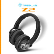 TREBLAB Z2 | Over Ear Workout Headphones with Microphone | Bluetooth 5.0, Active Noise Cancelling (ANC) | Up to 35H Battery Life | Wireless Headphones for Sport, Workout, Running, Gym (Black)