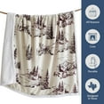 thumbnail image 6 of Indigo Hill White Pine Throw Pine Tree Nature Mountain Bear Deer Elk Print Cabin Sherpa Fleece Blanket, 54x68 inch, 6 of 6