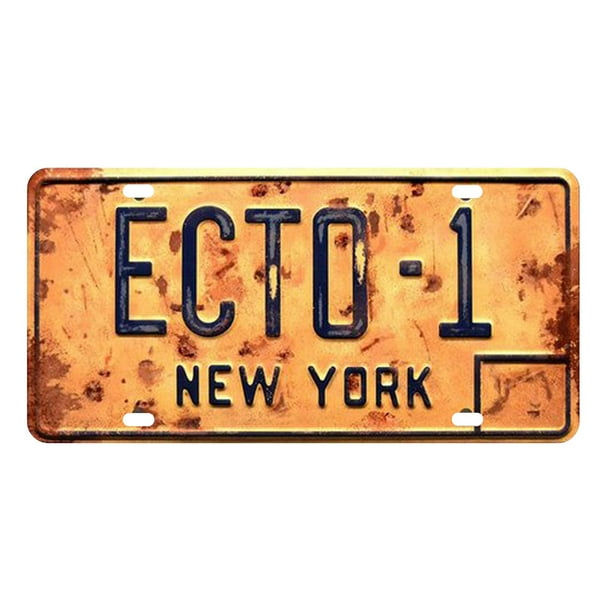 ECTO-1 Placa matrícula metal placa para bar pub club garaje (30 x 15 cm)