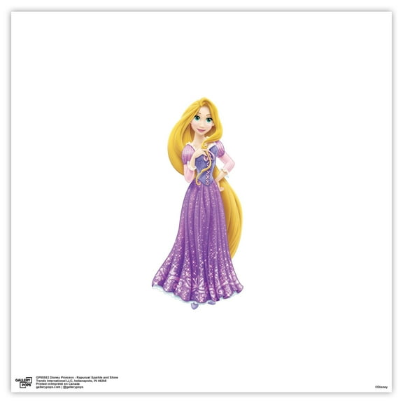 Gallery Pops Disney Princess - Rapunzel Sparkle and Shine Wall Art, Unframed Version, 12" x 12"