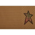 thumbnail image 3 of VHC Brands Stratton Star Cotton Primitive Bedding Appliqued Standard Pillow Case Set of 2, Dark Khaki Tan, 3 of 5