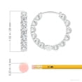 thumbnail image 3 of Angara Lab Grown Diamond Hoop Earrings in Platinum for Women - April Birthstone Jewelry | Prong Set 5.52ctw Lab Created Diamond Hoops, 3 of 7