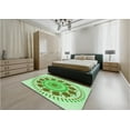 thumbnail image 4 of Ahgly Company Indoor Rectangle Patterned Green Snake Green Area Rugs, 8' x 12', 4 of 6