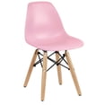 thumbnail image 7 of 2xhome - Set of 2 Kids Chairs Toddler Size Plastic Dining Room or Craft Chairs with Natural Wooden Legs, Black, 7 of 7