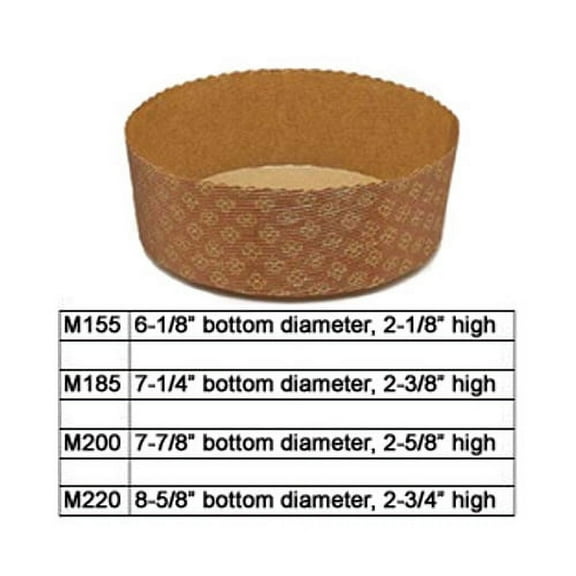 Novacart Panettone Basso Disposable Baking Mold M200, Pack Of 12
