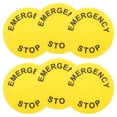 thumbnail image 1 of 6pcs Emergency Stop Sticker Emergency Stop Warning Sign Equipment Emergency Stop Label Sticker Emergency Stop Button Cover Signs Decals Caution Warning Sign Yellow, 1 of 5