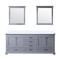 thumbnail image 2 of Dark Grey Bath Vanity 80 In. W X 22 D With White Quartz Top & 30 Mirrors - And Spacious Soft Close Feature Double D, Top, Mirrors, For Quiet Use Ample Storage, 2 of 7