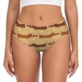 thumbnail image 1 of Fotbe Dachshund Dog Puppy Calzones Estampados para Mujer – Ropa Interior de Algodón, Cómoda, Suave y Elástica-3X-Large, 1 of 6