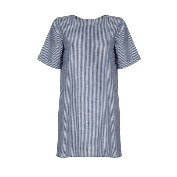 Yumi Robe Tunique Décontractée à Col Rond pour Femmes
