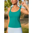 thumbnail image 2 of ANFERRY Womens Workout Tank Tops Ribbed Built in Bra Athletic Shirts Scoop Neck Racerback Yoga Camisoles, 2 of 7