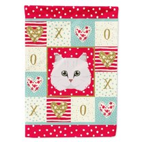 Carolines Treasures CK5103CHF Chinchilla Persian Longhair Cat Love Flag Canvas House Size Large multicolor