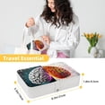 thumbnail image 5 of Brain Portable PU Leather Jewelry Organizer Display Case with Removable Compartment, Earring Holder, and Jewelry Stand, 5 of 6