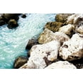 thumbnail image 2 of Acosta 32x23 White Modern Wood Framed Museum Art Print Titled - Blue By The Rocks, 2 of 4