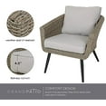 thumbnail image 3 of Grand Patio 3 Piece Patio Bistro Set with Heavy-Duty Anti-Rust Aluminum Frame, Coffee Table with Ceramic Tile Top, Gray, 3 of 7