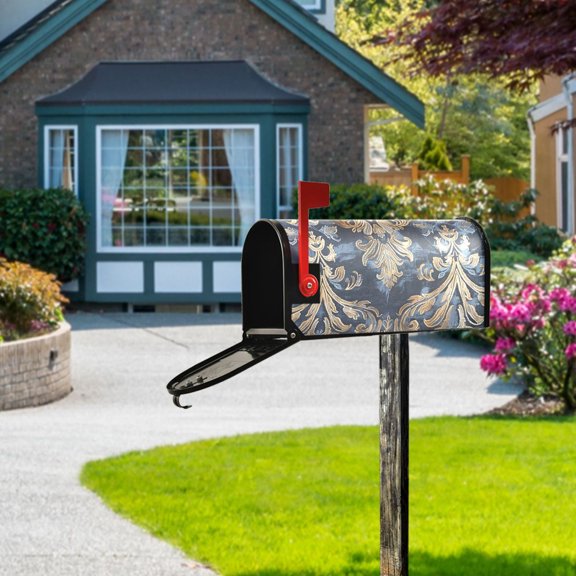 Boho Floral Mailbox Cover Magnetic Standard Size Post Box Cover Wraps Home Garden Decor 18" X 21"