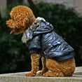 thumbnail image 3 of Dog Faux Pockets Hooded Jacket Warm Winter Coat Snowsuit For Small Dog, 3 of 6