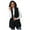Black, variant on Baberdicy Women Coat Women's Faux-Fur' Sleeveless Mid-Length Hooded Vest Jacket Warmer Outwear Sweater Vest White