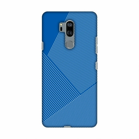- LG G7 Case, LG G7 ThinQ Case, Slim Fit Handcrafted Designer Printed Snap on Hard Shell Case Back Cover for LG G7 ThinQ - Carbon Fibre Coral Blue 1