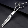 thumbnail image 2 of 6 Inch Professional Hair Cutting Scissors, Stainless Steel Carved Bearing Hairdressing Scissors for Salon Home Use, 2 of 4
