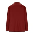 thumbnail image 5 of VINUSLI Womens Blazers Dressy Casual Solid Color Business Blazer Lapel Open Front Long Sleeve Work Office Jackets Wine,XXL, 5 of 7