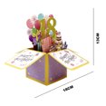 thumbnail image 2 of Visland Greeting Card Beautiful Eye-catching 3D Design Hollow Glitter Gift Giving Paper Three-dimensional Box Birthday Card Home Supply, 2 of 10